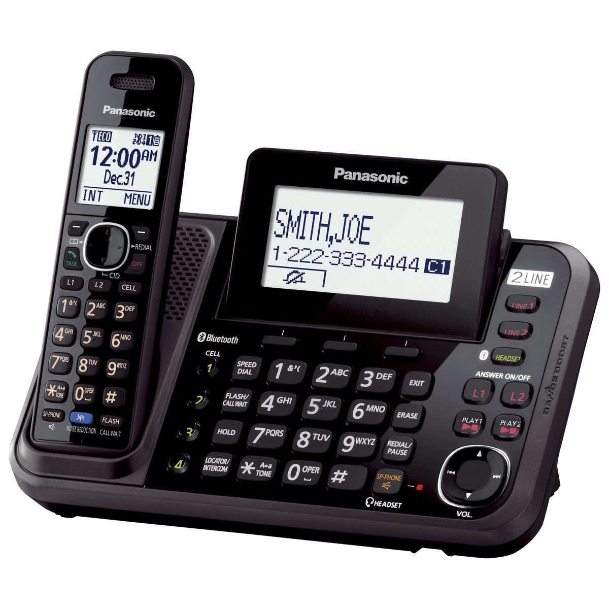 Panasonic Kx Tg9541b 2 Line Cordless Phone