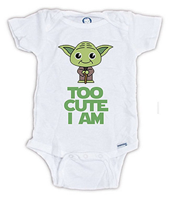 Too Cute Am I Yoda Baby Onesie