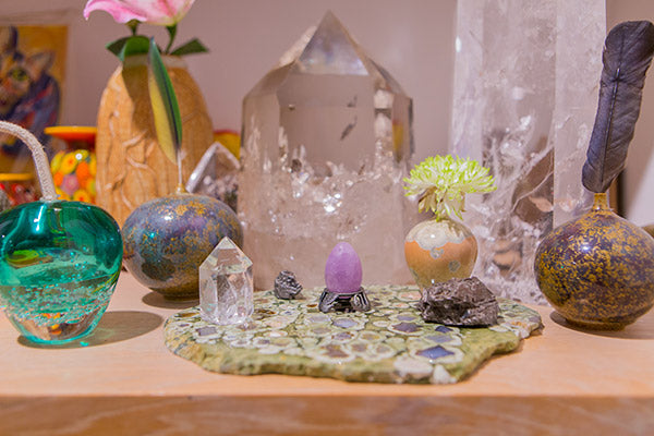 beautiful altar for your yoni egg