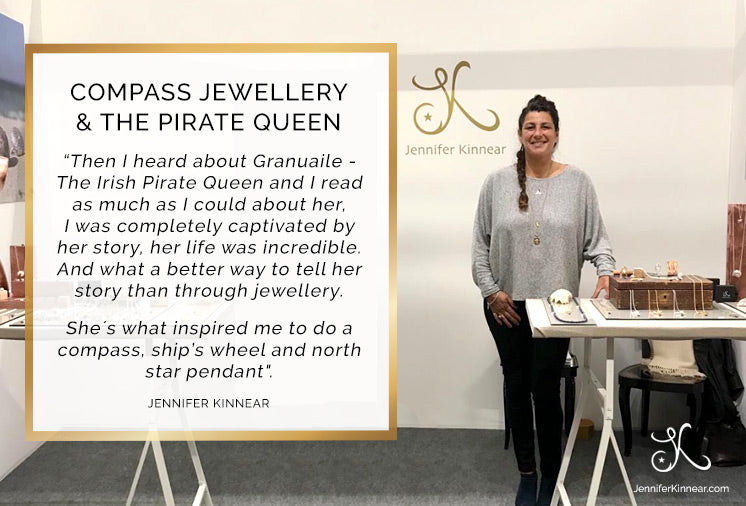 Compass Jewellery inspired by Granuaile  - Grace O'Malley - Pirate Queen - Jennifer Kinnear
