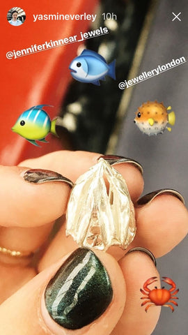 screenshot instagram story sea urchin mouth cast silver
