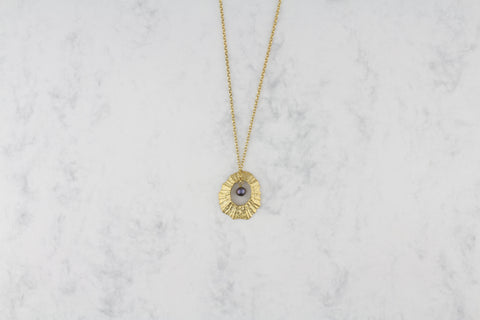 gold plated hollow limpet necklace
