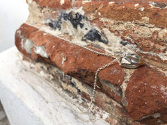 Sea Urchin mouth necklace silver gold plated on wall- Jennifer Kinnear Jewellery