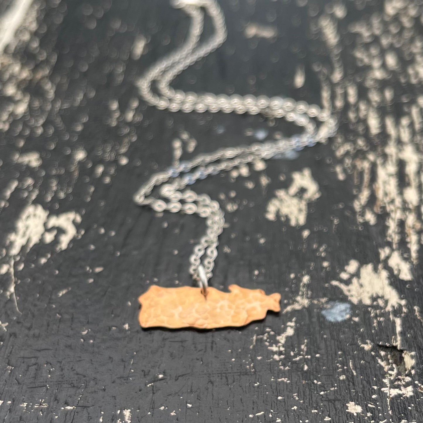 Puerto Rico Geo pendant - Copper