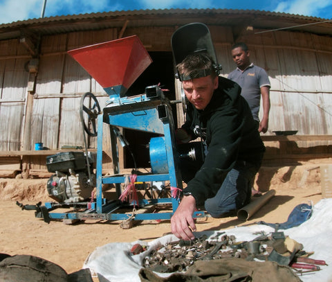Wild Timor Coffee Tom Mahon Welding A Coffee Huller