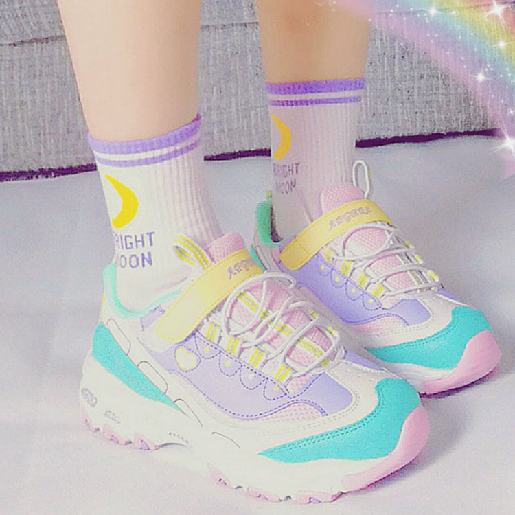 pastel rainbow shoes