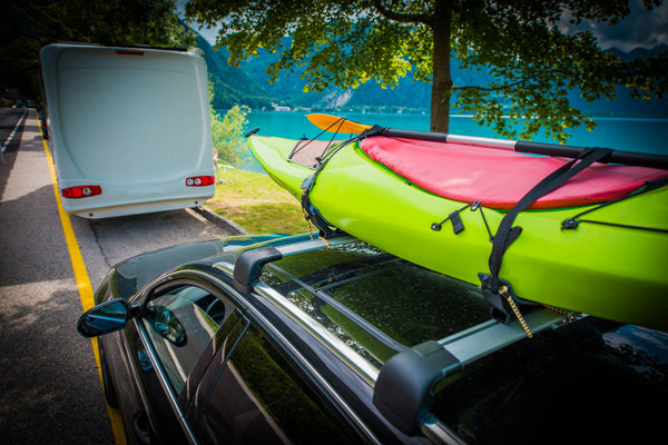 Driving with kayak on roof