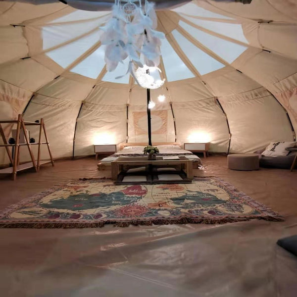 transparent roof lotus tent