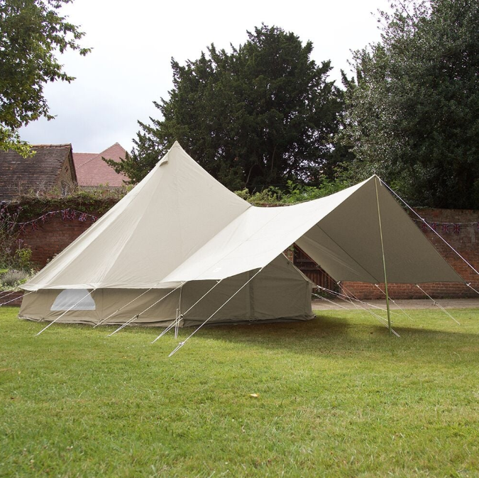 Luxury Glamping Tent with Awning - Canvas bell Tent