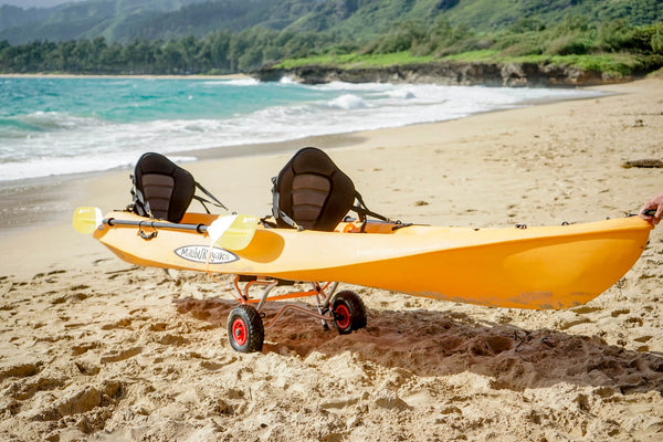 kayak trolley on sand