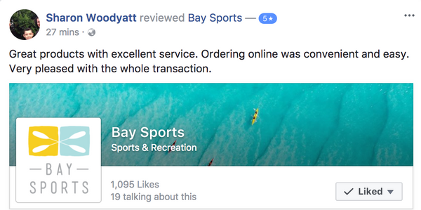 Bay Sports Customer Review