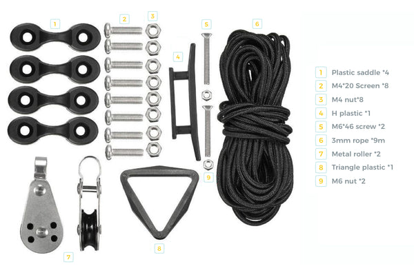 kayak anchor trolley kit contents