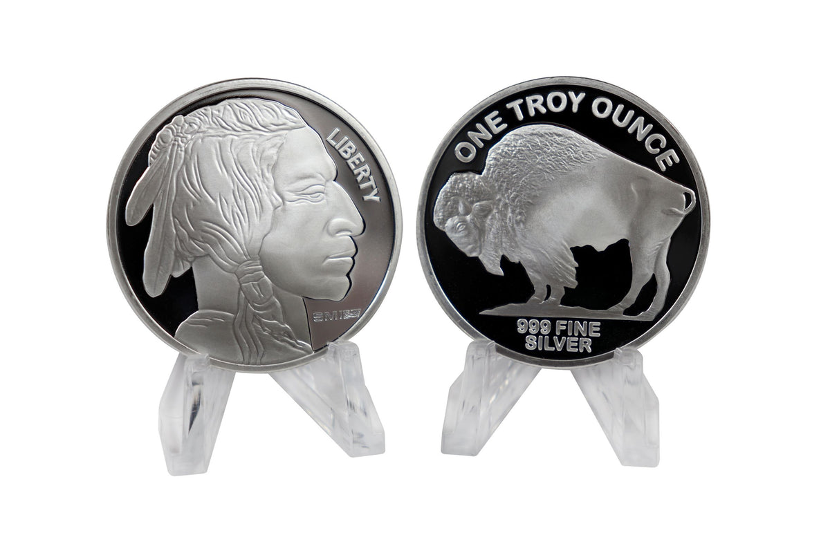 The Silver Buffalo Indian - 1 Silver Round – Investor Crate