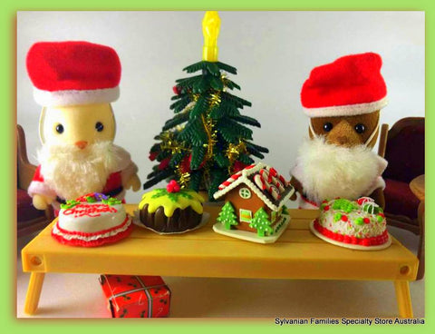 Sylvanian Families Christmas miniatures cakes yule log