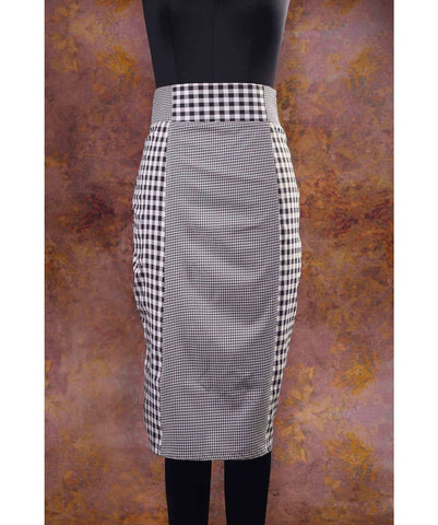 Uptownie X Pearl-Striped Grey & White Skirt