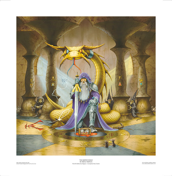 The Serpent Rings print by Rodney Matthews