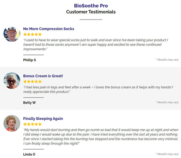 Biosoothe Testimonials
