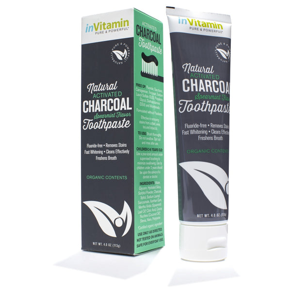 NATURAL WHITENING ACTIVATED CHARCOAL TOOTHPASTE (SPEARMINT)