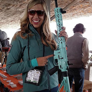 Natalie Foster with her AR-15 in Audrey's Arsenal