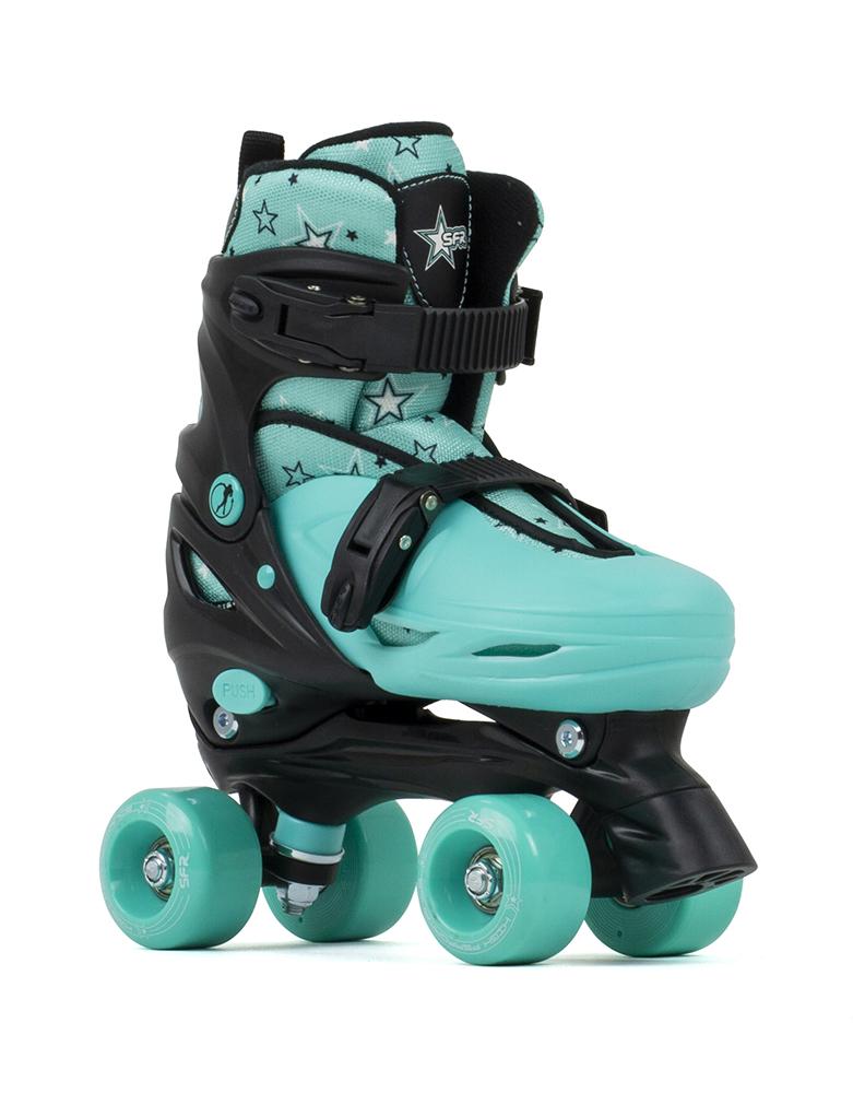 warmte gebrek bedreiging SFR Nebula Kids Adjustable Quad Skates - Black Green – RollerDerbyHeaven