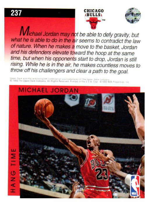 1993-94 Upper Deck Michael Jordan Hang Time Chicago Bulls at JM Collectibles for only $2.00