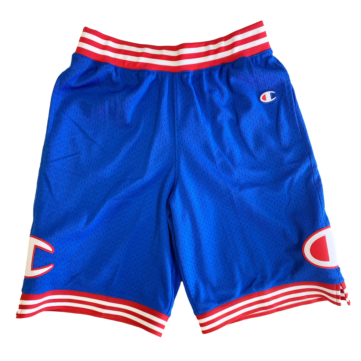 champion blue mesh shorts