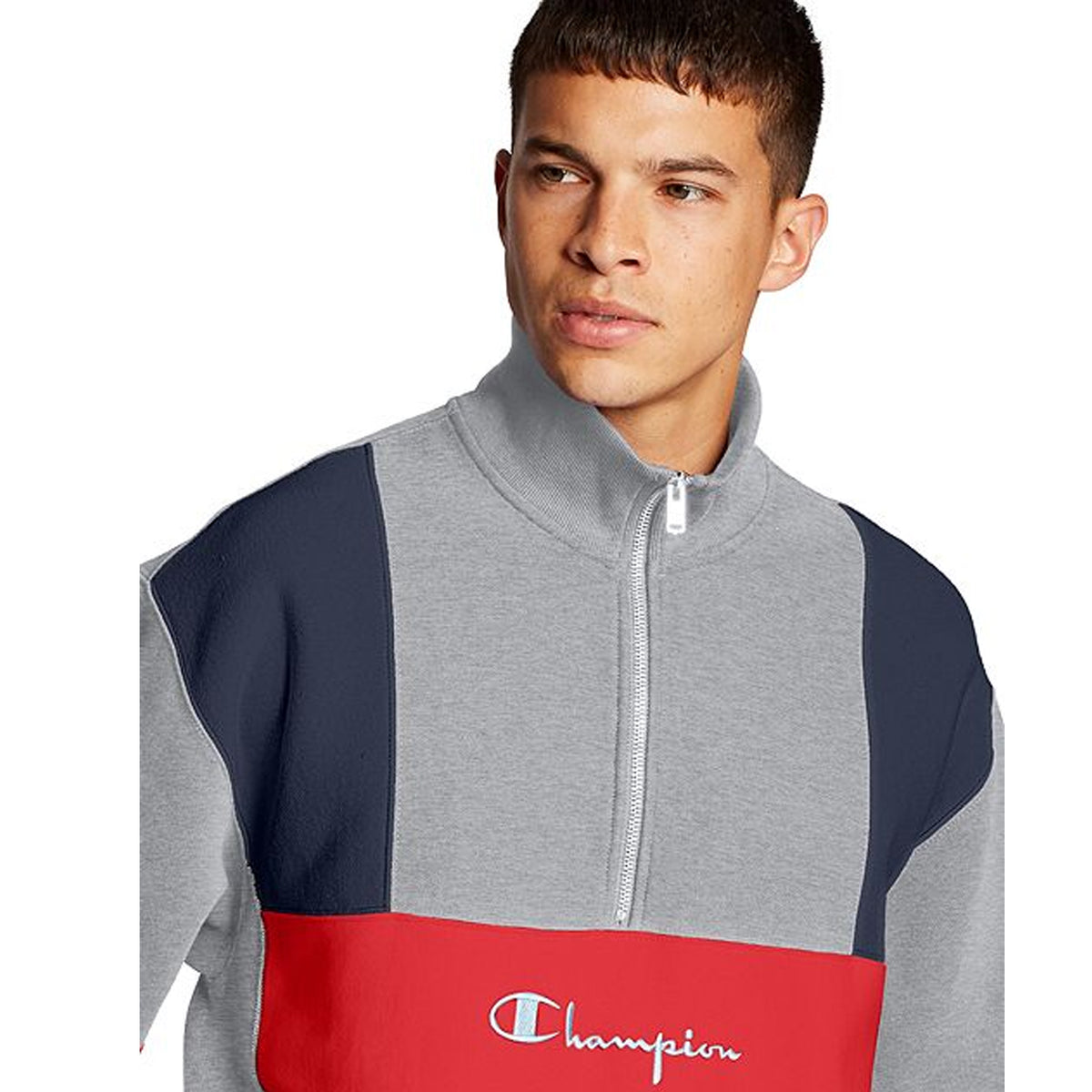 champion men's life reverse weave colorblock pullover hoodie