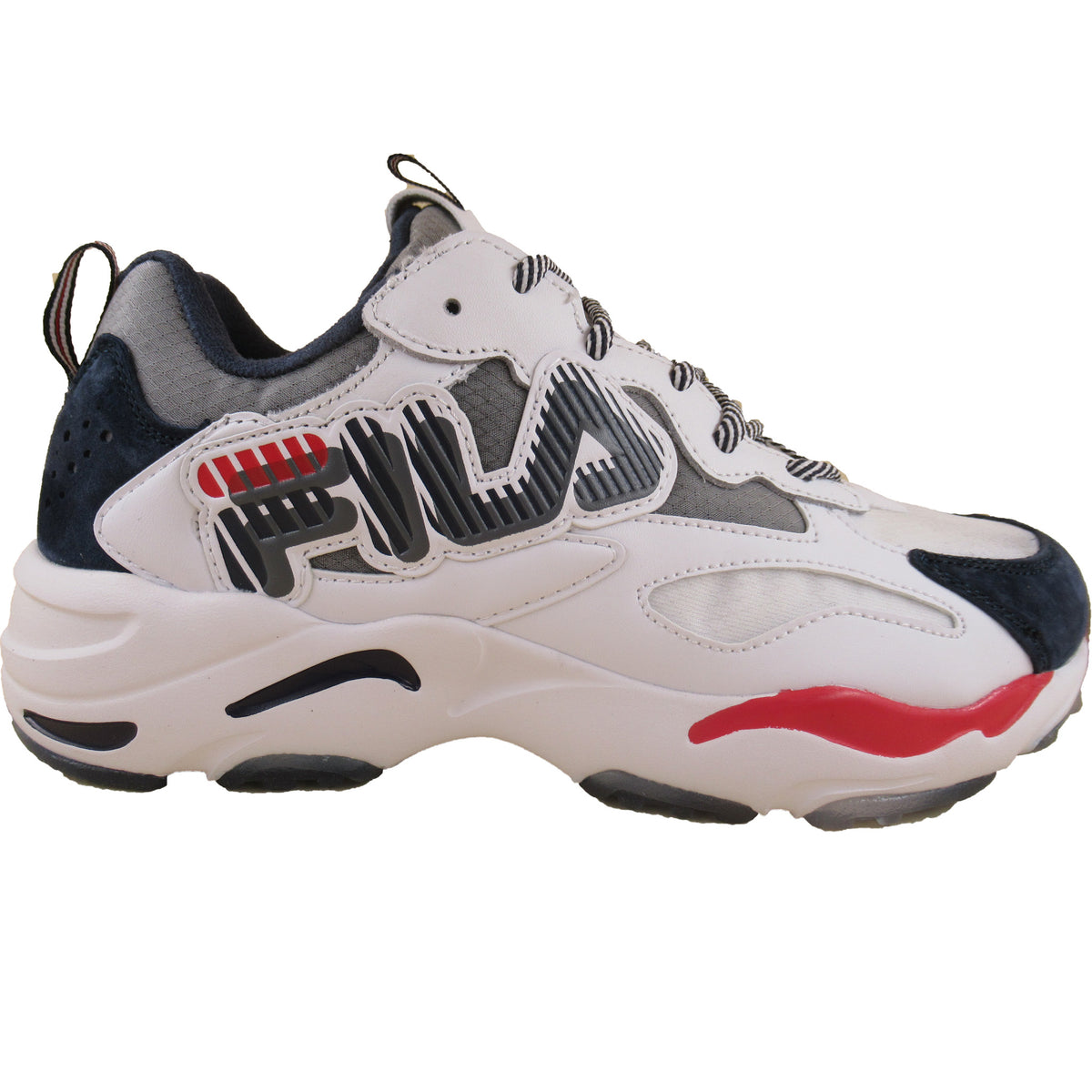 Fila Ray Tracer Graphic White Navy Red Casual Shoes – That Shoe Store and More