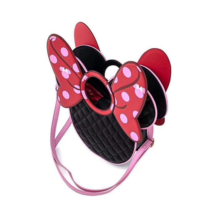 minnie mouse face with pink bow