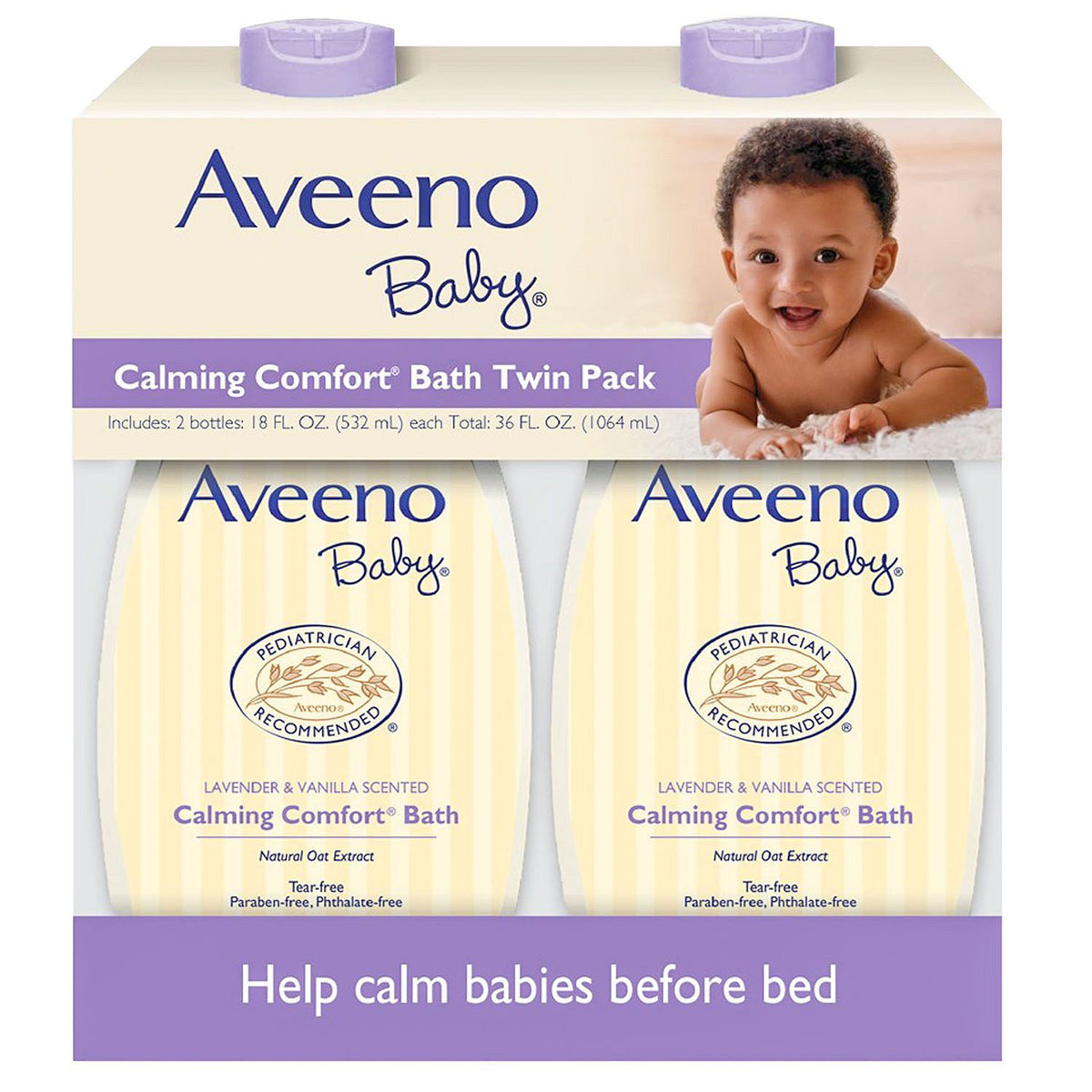 Aveeno Baby Calming Comfort Bath Wash 18 Fl Oz 2 Pk Bolkshop