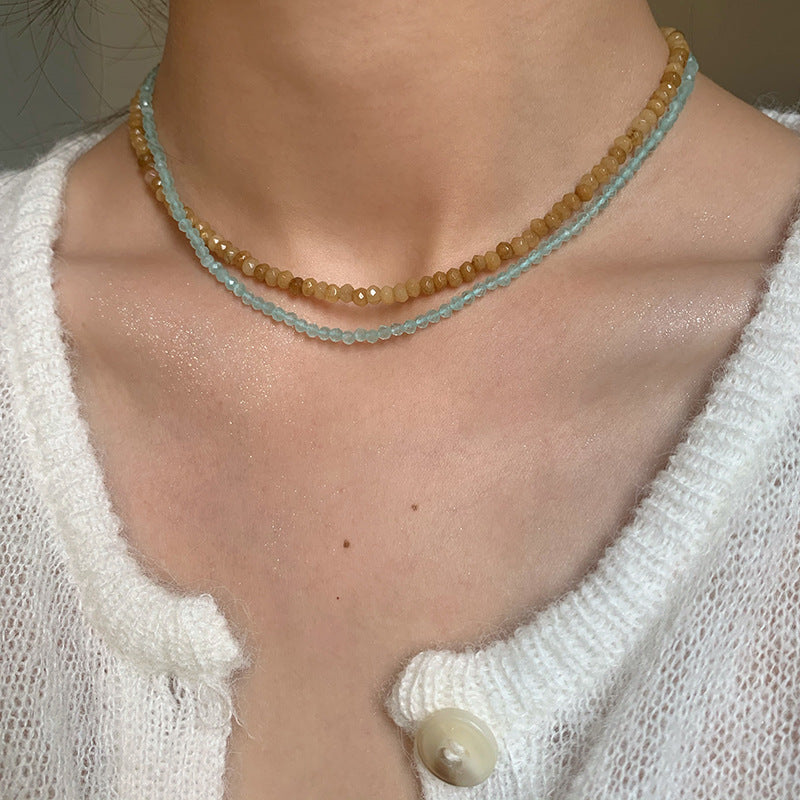 layered crystal necklace