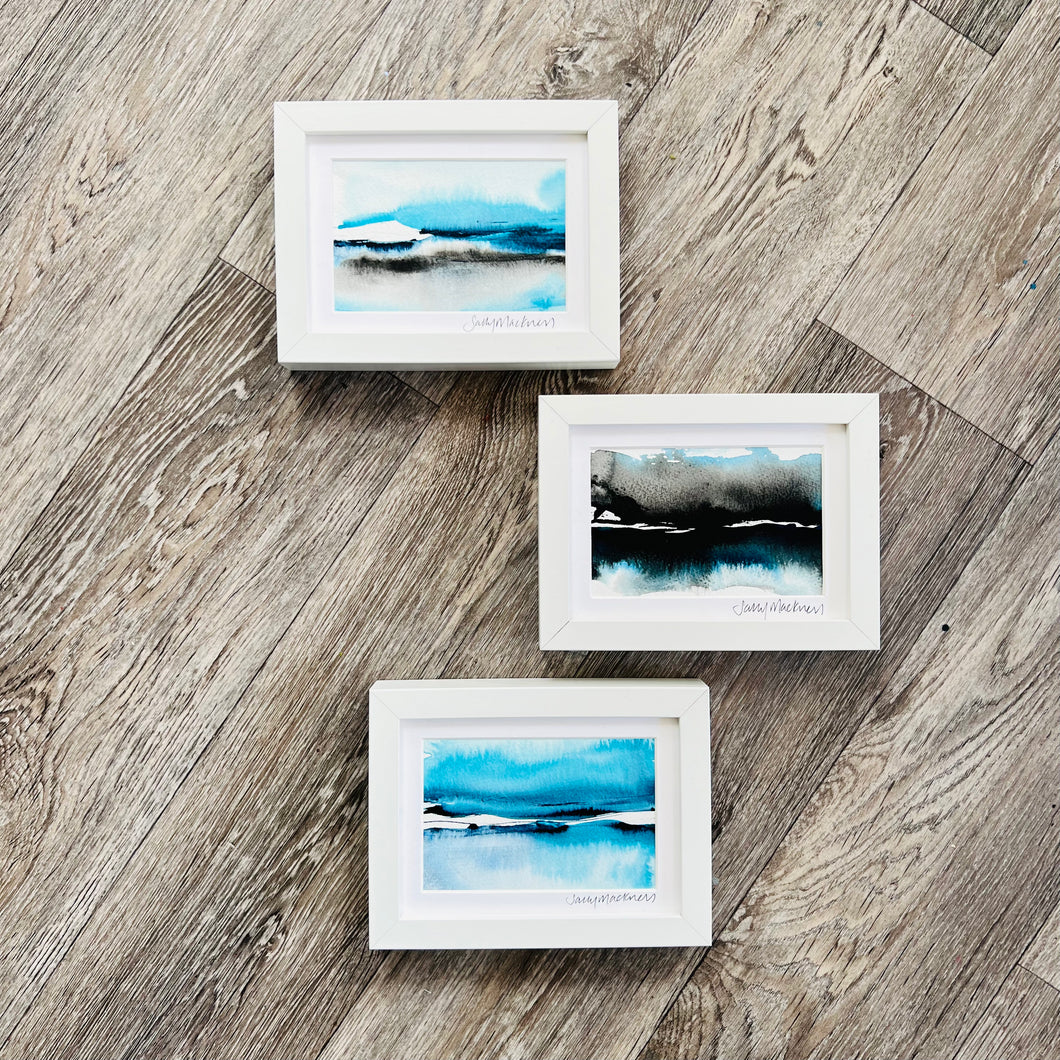 ‘Coastal Outlook’ - 3 framed paintings