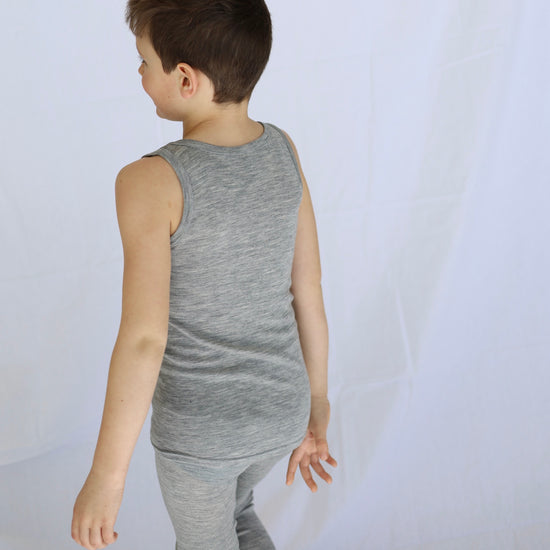 Load image into Gallery viewer, Engel Child Sleeveless Shirt, Wool/Silk
