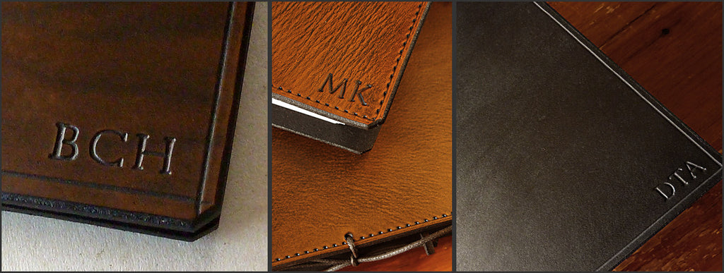 Leather Journals Free Initials - Earthworks Journals