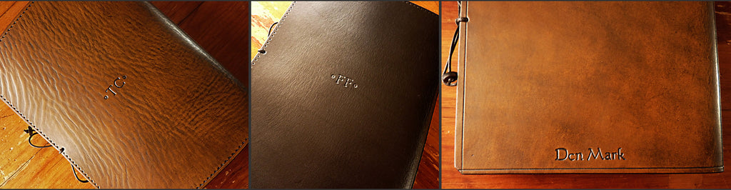 LEATHER JOURNAL FREE INITIALS BACK COVER - EARTHWORKS JOURNALS