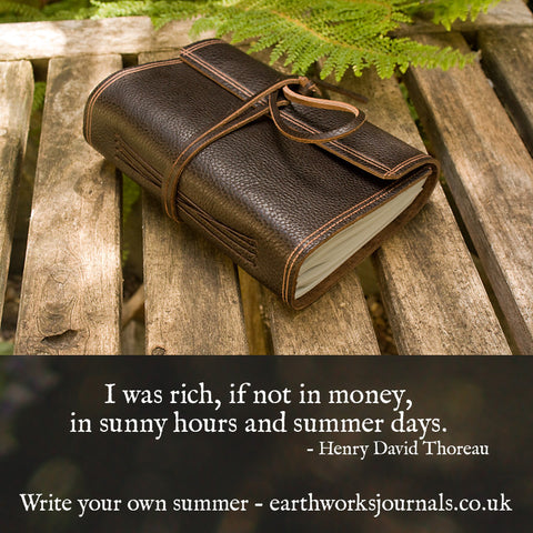 Write your own summer - thoreau quote - earthworks journals