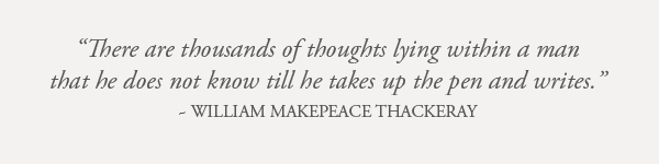 William Makepeace Thackeray Quote Earthworks Journals