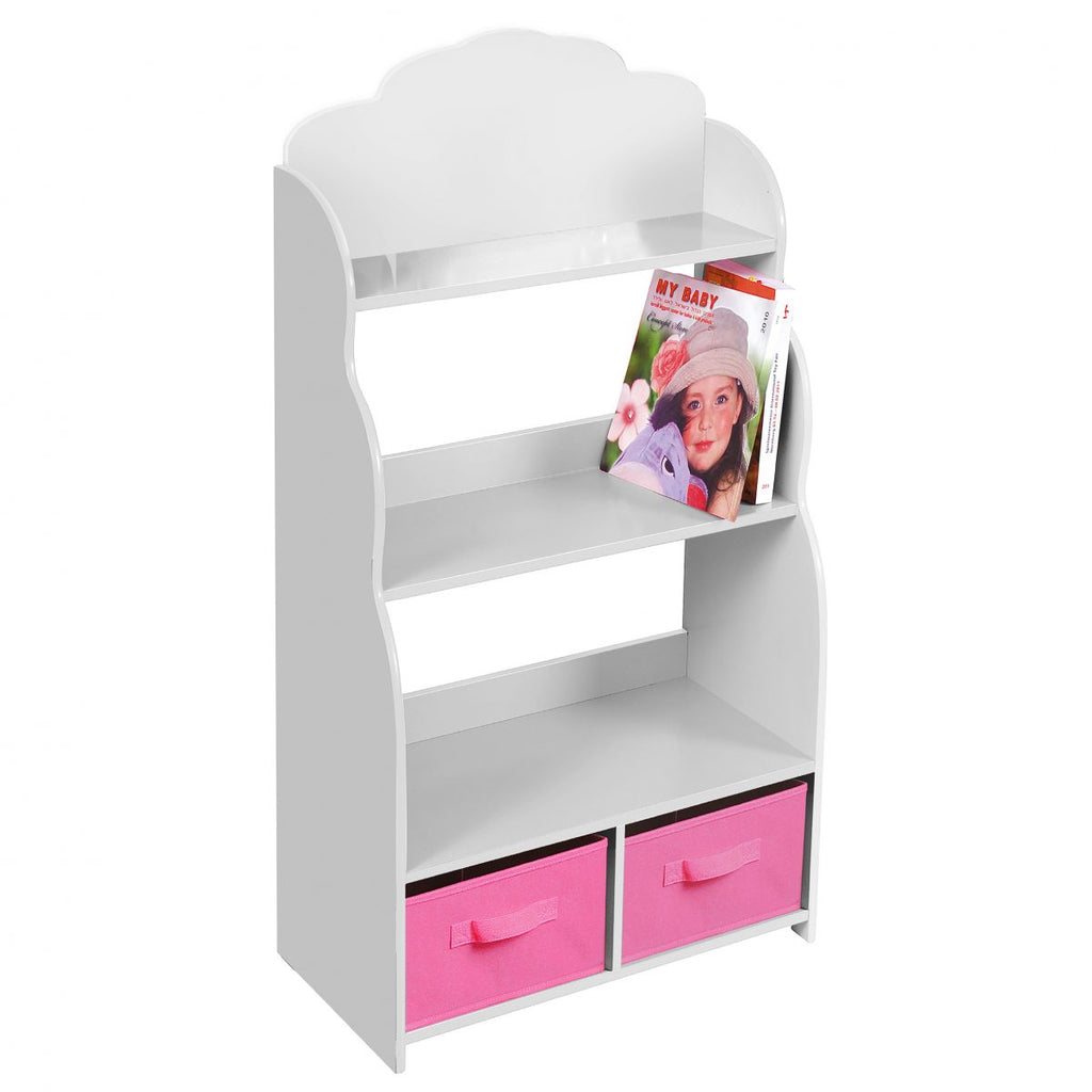 White Bookshelf With Storage Bins Junior Bambinos