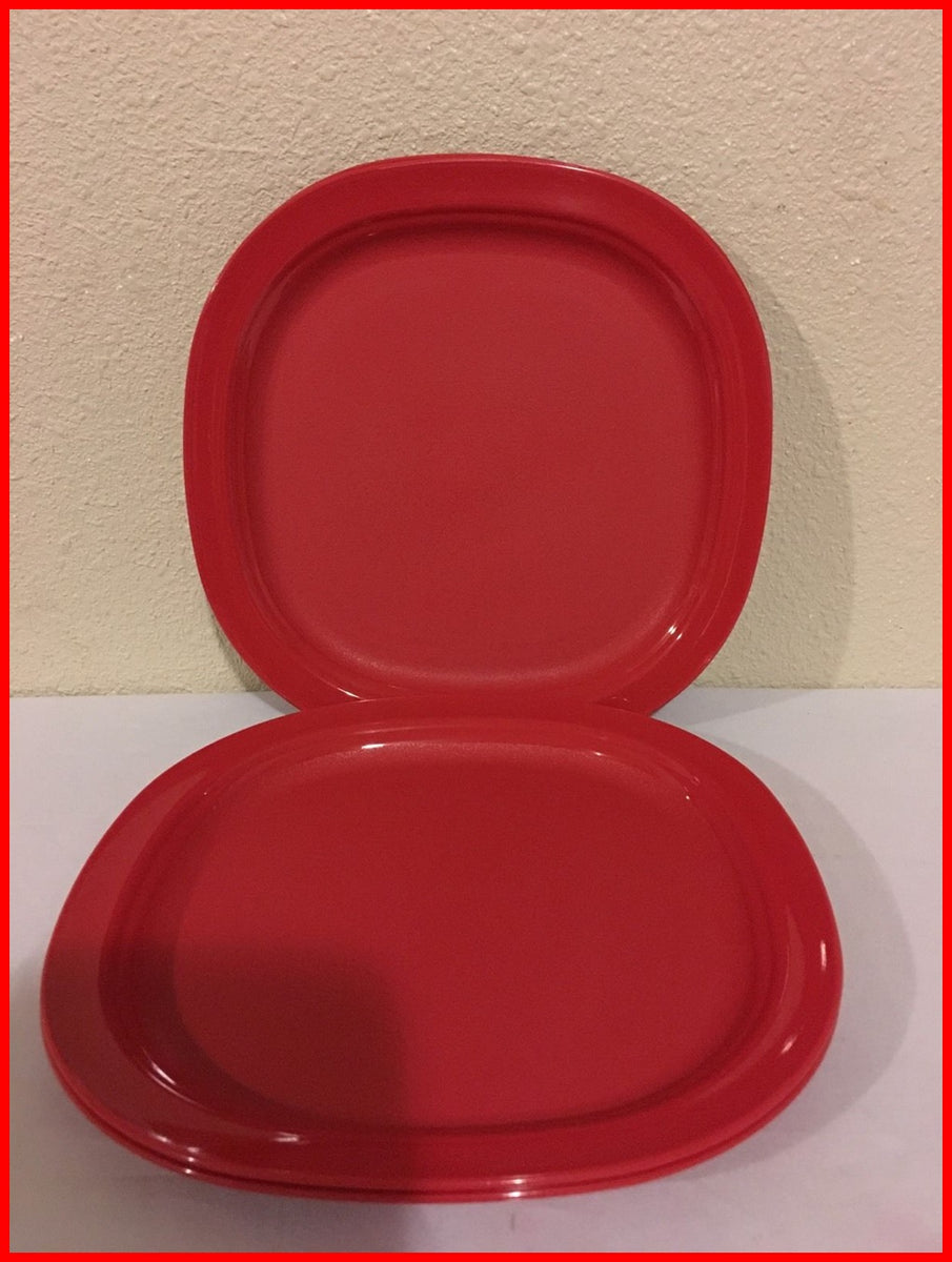 Free Shipping Tupperware SET 4 Microwave Luncheon Plates 9 1/4"/24 cm NEW Tokyo 
