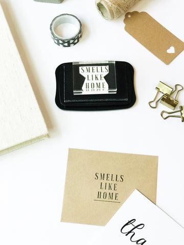 Smells Like Home Custom Rubber Stamp