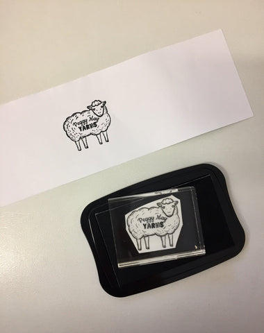 Bespoke Rubber Stamp for Peggy May Yarns