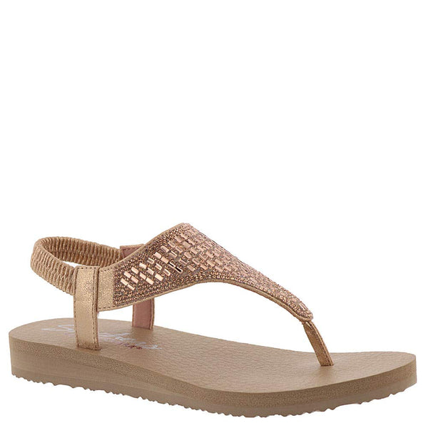 rose gold skechers flip flops