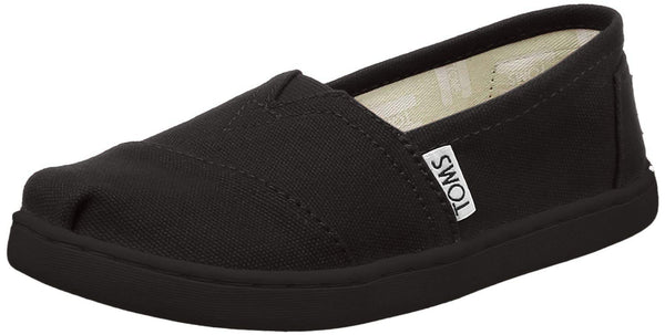 black canvas slip on