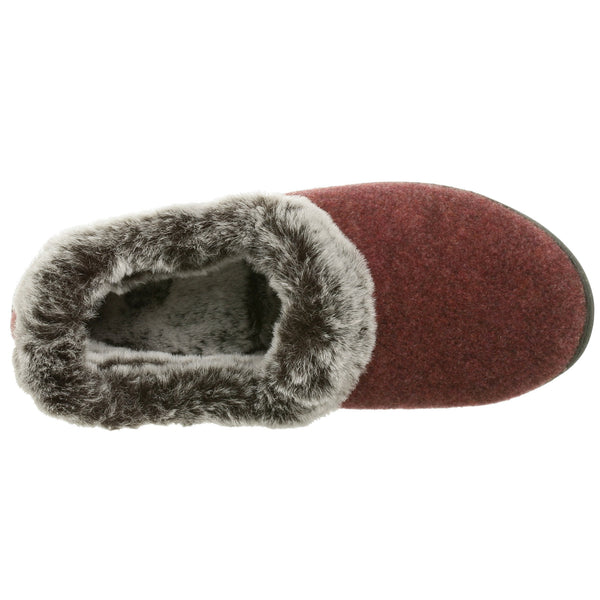 acorn women's chinchilla collar slipper