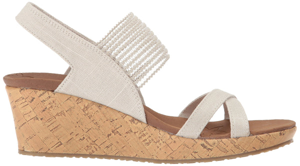 skechers cali beverlee high tea wedge sandal