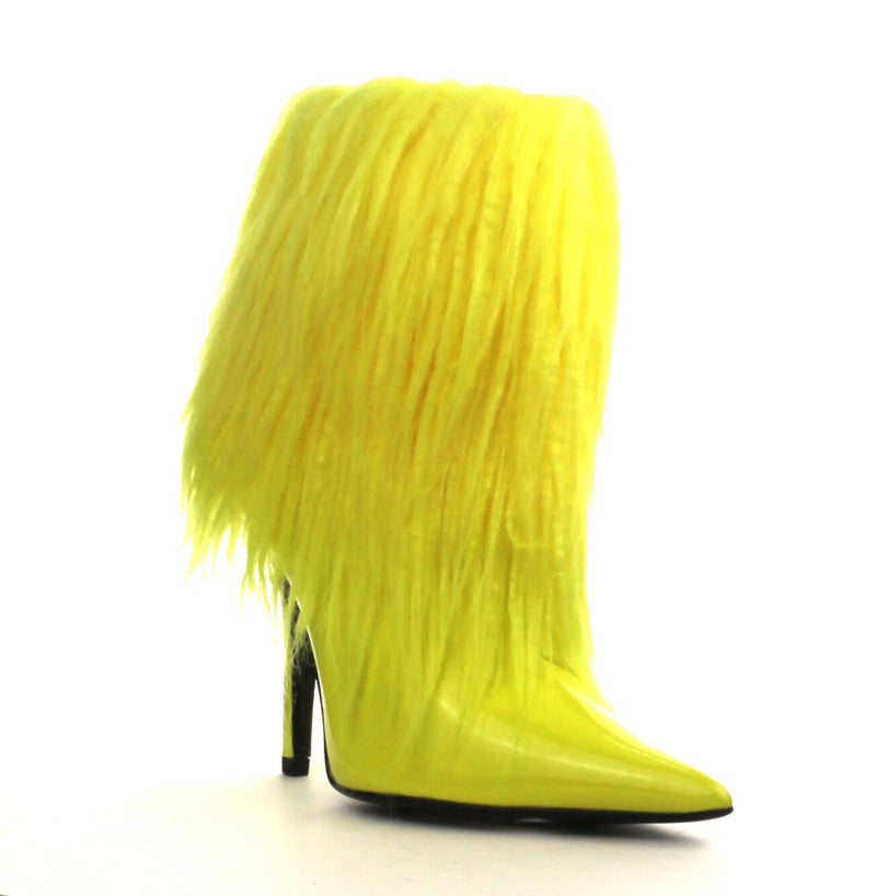 yellow heel boots