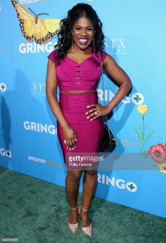 Edwina Findley wears Seven Saints at "Gringo" premiere