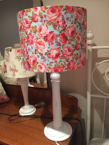 Table lamp, modern floral, Maddie Moo Creations, 3Chooks lampshade making supplies