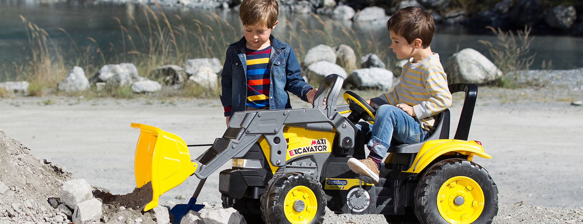 Peg Perego Maxi Excavator Pedal Powered Kids Ride-On