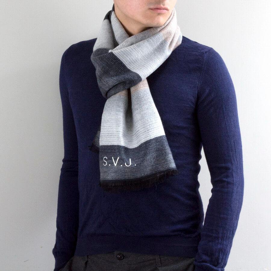 personalised wool scarf